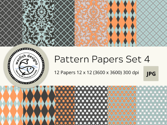 Download Digital Scrapbook Pattern Papers Set 4 - Scrapbook pattern Collection