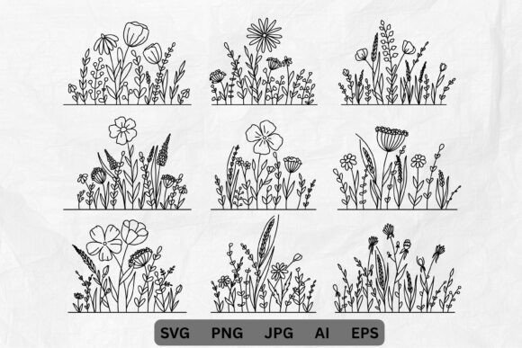 Download Wildflowers Sublimation SVG - Sublimation Collection