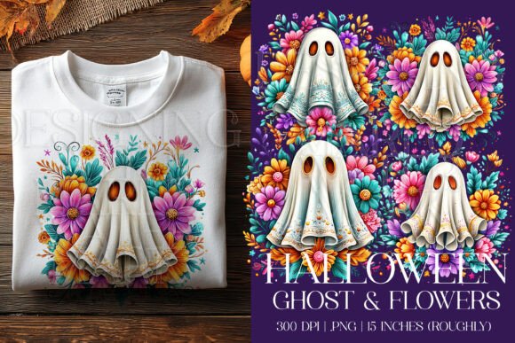 Download Ghost Flowers Sublimation PNG Graphics 2 - Sublimation Collection