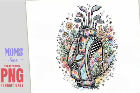 Download Floral Golf Bag Sublimation PNG - Sublimation Collection