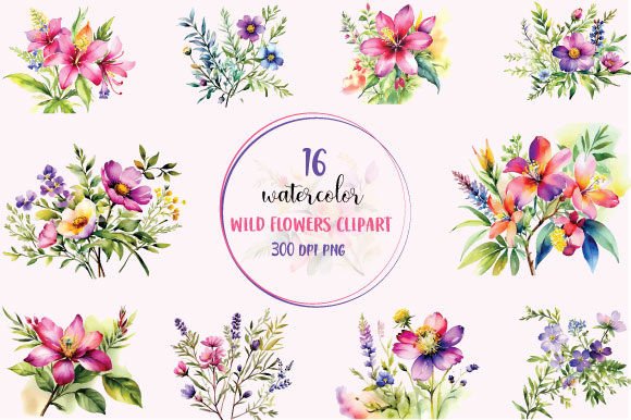 Download Wild Flowers Sublimation Clipart - Sublimation Collection
