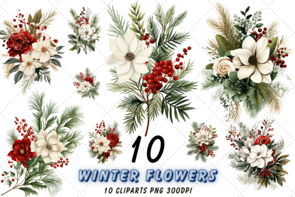Download Evergreen Winter Flowers Sublimation - Sublimation Collection