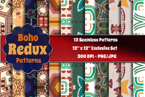 Download Boho Redux Seamless Patterns - 12 X 12 - Premium Resources