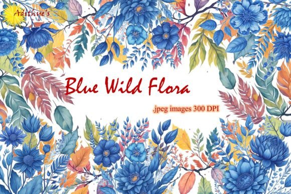 Download Blue Wild Flowers - Sublimation Clipart - Sublimation Collection