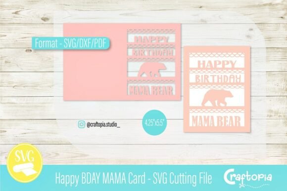 Download Happy BDAY Mama Card – SVG Cutting File - Happy Collection
