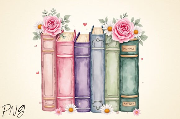 Download Books Flowers Sublimation, Spring PNG - Sublimation Collection